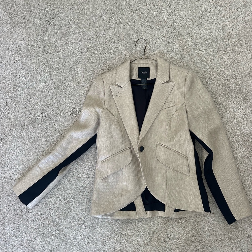 Smythe Beige and Black Women's Blazer